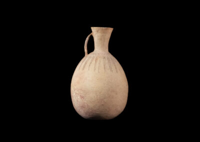 Unglazed Jar With Handle