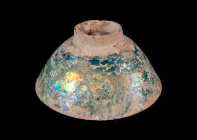 Conical Shaped Bowl With Iridescent Surface