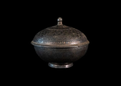 Engraved Bronze Bowl With Lid